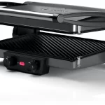 شواية بوش 2000وات مع اثنين ترموستات وطبق كارسيول سلفر يونانيTCG4215