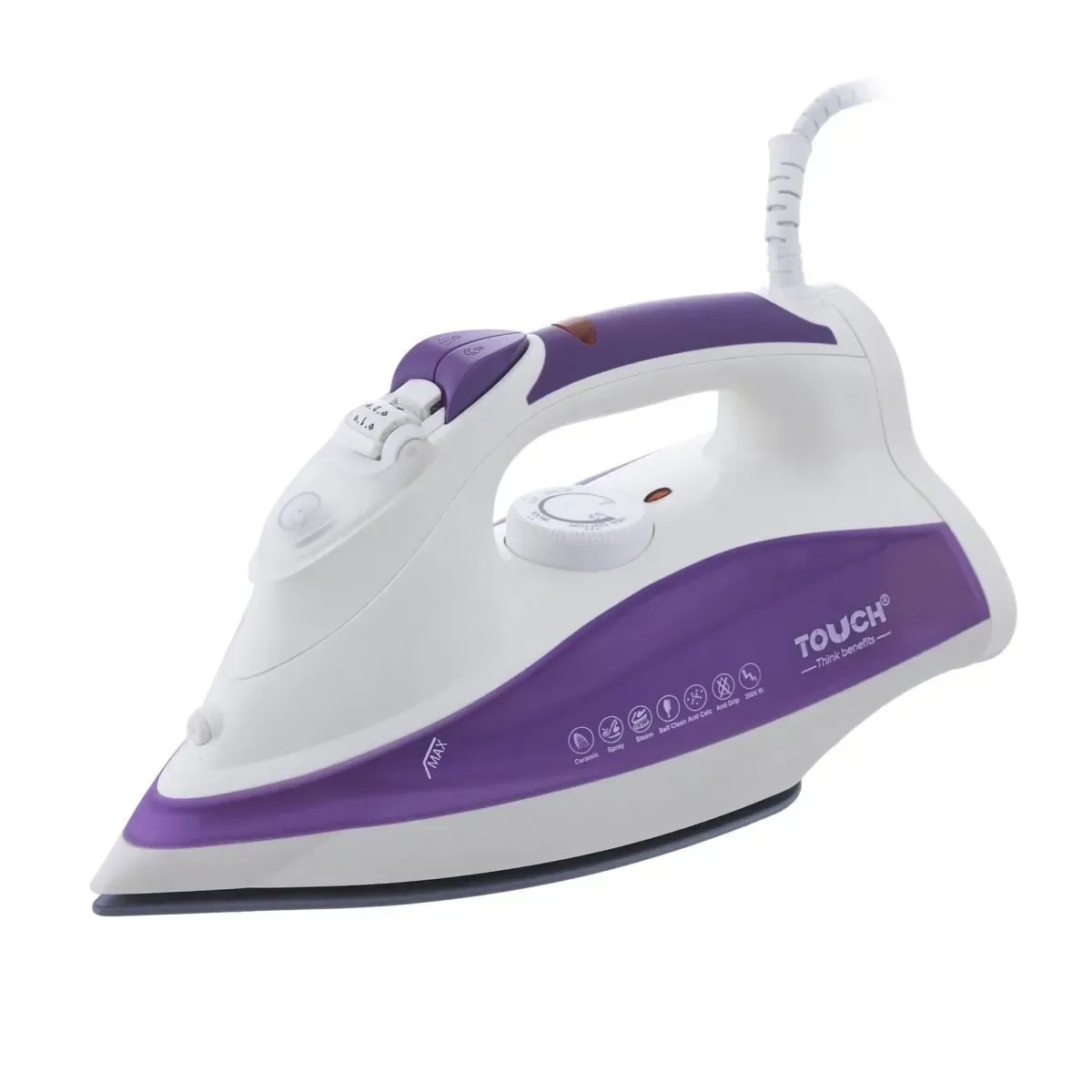 touch_el_zenouky_steam_iron_2600_watt_purple_-_40401_3_ مكواة ملابس بخار تاتش جراند 2600وات40401 - الصورة 1