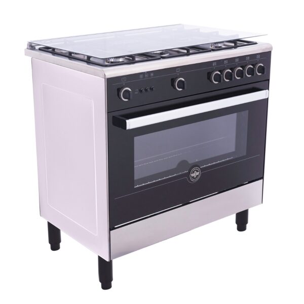 LA GERMANIA Cooker 90 x 60 - 5 Gas Burners Stainless x Black