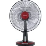 مروحة تورنيدو مكتب 16بوصة 4ريشة حركة ترددية مؤقت زمني ولمبة ليلية اسود*احمر TDF16D