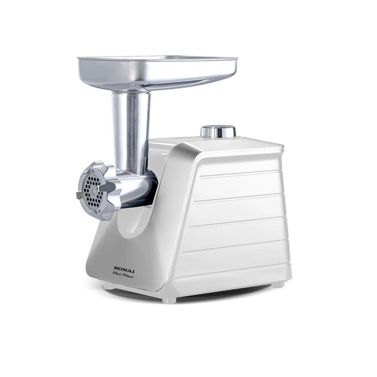 sonai-meat-mincer-sh-4000-white-color-1000-watt-3-stainless-steel-discs-4 مفرومة لحمة سوناي 1000وات ابيضSH-4000W - الصورة 1