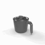 كسروله توب شيف 16 مدور رمادي