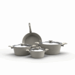 طقم توب شيف 7ق مدور بيج(18-20-24)مقلاية24