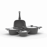 طقم توب شيف 7ق مدور رمادي(18-20-24)جريل28