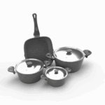 ⁦طقم توب شيف 7ق مدور رمادي(18-20-24)جريل28⁩ - الصورة ⁦2⁩