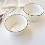 ⁦طقم فطار بورسلين 6ق مخروطي ابيض مضلع⁩ - الصورة ⁦5⁩