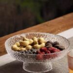 طبق تقديم زجاج ثلجي بالقاعدة