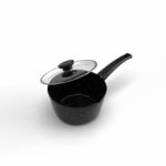 ⁦كسروله توب شيف  16 مدور اسود غطاء بيركس⁩ - الصورة ⁦3⁩