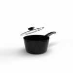 ⁦كسروله توب شيف  16 مدور اسود غطاء بيركس⁩ - الصورة ⁦2⁩