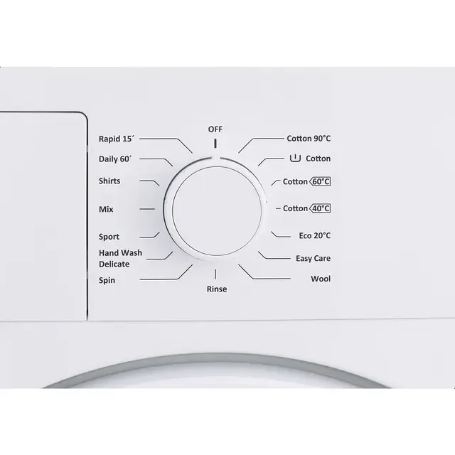 ⁦غسالة ملابس وايت بوينت فول اتوماتيك (تحميل امامي) 5ك -800لفة-ابيض جامبو تركيWPW5813D⁩ - الصورة ⁦6⁩