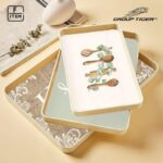 ⁦طقم صواني ميلامين 3ق 5 اشكال علبة ملونة جديد⁩ - الصورة ⁦7⁩