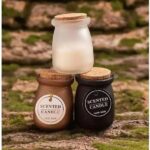 شمع فواح كاس فاميه غطاء خشب