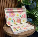 ⁦طقم صواني ميلامين 3ق 5 اشكال علبة ملونة جديد⁩ - الصورة ⁦10⁩