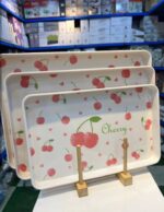 ⁦طقم صواني ميلامين 3ق 5 اشكال علبة ملونة جديد⁩ - الصورة ⁦9⁩