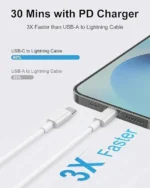 ⁦ACC وصله APPLE CABLE TC TO IP 1M⁩ - الصورة ⁦3⁩