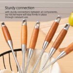 ⁦طقم توزيع استيل يد خشب   MAS-009⁩ - الصورة ⁦3⁩