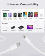 ⁦ACC وصله APPLE CABLE TC TO IP 1M⁩ - الصورة ⁦4⁩