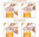 ⁦برطمان زجاج بقوليات غطاء كليبس كبير⁩ - الصورة ⁦2⁩