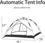 ⁦ACC خيمة أوتوماتيكية لأربعة أشخاص باللون الأسود *الرمادي⁩ - الصورة ⁦3⁩