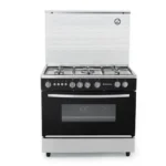 بوتاجاز وايت بوينت 5شعلة 60x90 ستانلس وامان كامل مروحة اسودWPGC9060BPXFSA