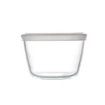 ⁦علبة ثلاجة بيركس مدورة غويطة 1.10 لتر 15 سم بغطاء شفاف⁩ - الصورة ⁦3⁩