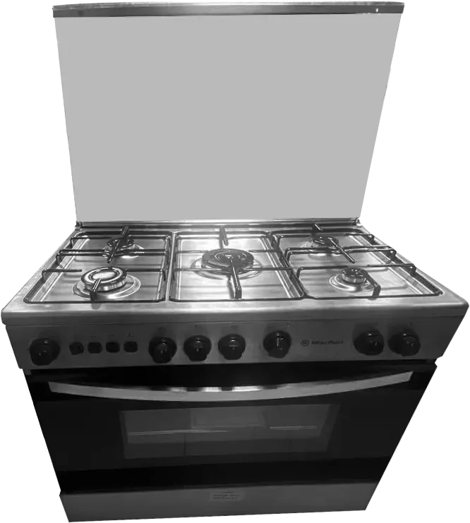 بوتجاز بوتاجاز وايت بوينت 5شعلة 60x90 ستانلس وامان كامل مروحة اسودWPGC9060BPXFSA - الصورة 1