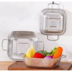 مصفاة ستانلس بيدين مربع مقاس 25.5سم