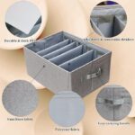 ⁦منظم كتان مقسم خانات مستطيل⁩ - الصورة ⁦4⁩