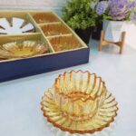 ⁦طقم خشاف زجاج 12ق بالطبق جولد ABDO-22-125A/26-84B/32-441⁩ - الصورة ⁦3⁩