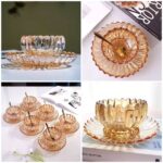 ⁦طقم خشاف زجاج 12ق بالطبق جولد ABDO-22-125A/26-84B/32-441⁩ - الصورة ⁦2⁩