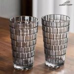 طقم شوب زجاج فاميه 6ق مدور ماسورة حلقات مربعه ABDO-43-297