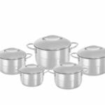 طقم حلة سيجنتشر الأهرام استانلس ترنتو يد وغطا استانلس 10ق