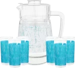 ⁦طقم لومينارك شربات 7ق بوبي تركواز X0274⁩ - الصورة ⁦4⁩