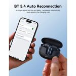 ⁦سماعة اذن لاسلكية joyroom لون ااسود - JR-FN2-ACC⁩ - الصورة ⁦4⁩