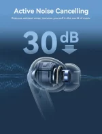 ⁦سماعة اذن لاسلكية joyroom لون ابيض - JR-FN2-ACC⁩ - الصورة ⁦2⁩