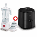 قلاية تيفال إيزي فراى ماكس  سعة 5لتر 10برامج + خلاط مولينكس جينوين 400وات EY2458EGZ