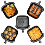 ⁦قلاية تيفال إيزي فراى ماكس  سعة 5لتر 10برامج + خلاط مولينكس جينوين 400وات EY2458EGZ⁩ - الصورة ⁦7⁩