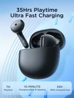 ⁦سماعة اذن لاسلكية joyroom لون اسود - JR-FB1-ACC⁩ - الصورة ⁦4⁩