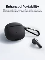 ⁦سماعة اذن لاسلكية joyroom لون اسود - JR-FB1-ACC⁩ - الصورة ⁦6⁩