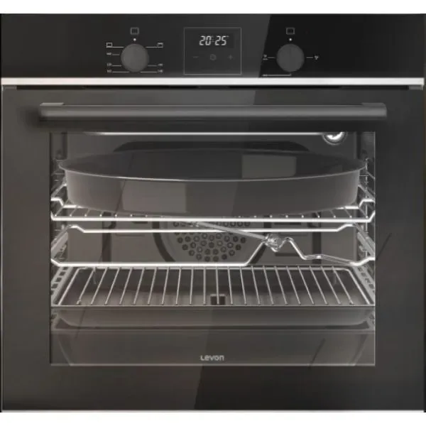 ac9e450be79a_qqw9elygodlvpgnc فرن ليفون بلت ان غاز 60سم مروحة تربو زجاج اسود ديجيتال امان كامل SGO 6302-DB - الصورة 1