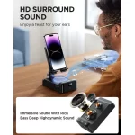 ⁦سماعة بلوتوث Joyroom مع حامل موبايل – موديل JR-MH01 – لون أسود - ACC⁩ - الصورة ⁦8⁩