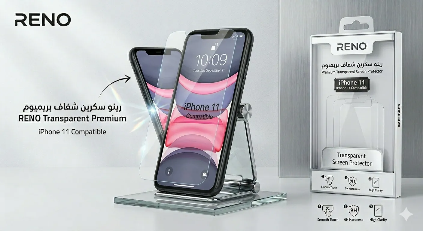 Gemini_Generated_Image_8wvr58wvr58wvr58 ACCESS رينو سكرين شفاف بريميوم IP11 - الصورة 1