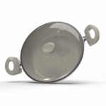 ⁦طبق بيض 30 مدور بيج بغطاء زجاجى فريم استانلس⁩ - الصورة ⁦5⁩