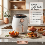 قلاية سوناي سوبر5.5لتر بدون زيت 1800وات ابيض SH-411WHITE