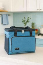 هومى بلس شنطة حفظ مربعة بجيب 40 لتر تركوازHomi Plus Square Thermal bag with pocket 40 L - Turqoise
