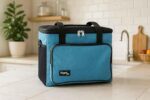 ⁦هومى بلس شنطة حفظ مربعة بجيب 40 لتر تركوازHomi Plus Square Thermal bag with pocket 40 L - Turqoise⁩ - الصورة ⁦3⁩