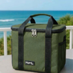 هومى بلس شنطة حفظ مستطيل 12 لتر زيتىHomi Plus Rectangular Thermal bag with pocket 12 L - Olive