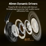 ⁦QCY HEADPHONE BLACK ACCESS⁩ - الصورة ⁦8⁩