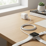 ⁦كابل لانكس شاحن ساعة مغناطيسي  3.5وات 120سم ابيض Lanex Watch Cable⁩ - الصورة ⁦2⁩