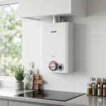 ⁦سخان غاز ليفون 10لتر ديجيتال ابيض  LDG5-10⁩ - الصورة ⁦2⁩